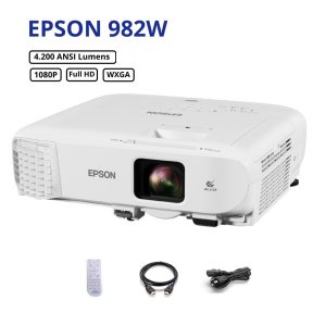 Proyector Epson 982W WXGA 4200 ANSI lumens renovado Garantía 6 meses Tasa Dolar BCV