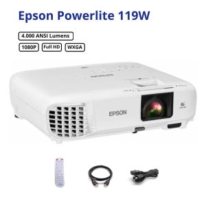 Proyector Epson 119W WXGA 4000 ANSI lumens renovado Garantía 6 meses Tasa Dolar BCV