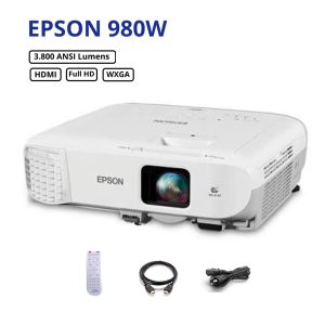 Proyector Epson 980W WXGA 3800 ANSI lumens renovado Garantía 6 meses Tasa Dolar BCV